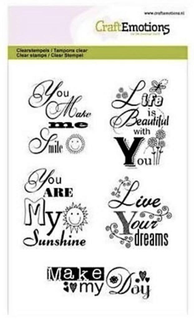 Nieuw clear stempels You are my Sunshine van Craft Emotions, Hobby en Vrije tijd, Stempelen, Nieuw, Clearstamp, Ophalen of Verzenden