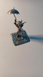 Zilveren miniatuur paraplu-verkoper., Ophalen of Verzenden