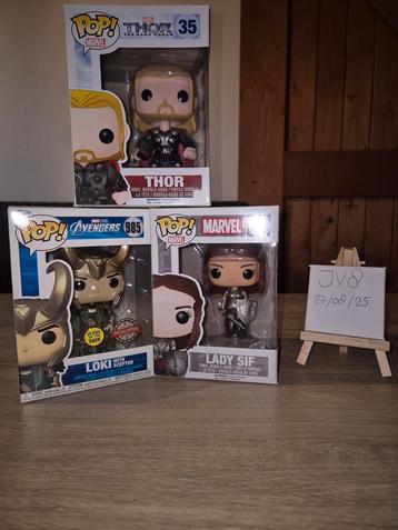 Marvel Funko Pop! Thor, Loki & Lady Sif beschikbaar voor biedingen