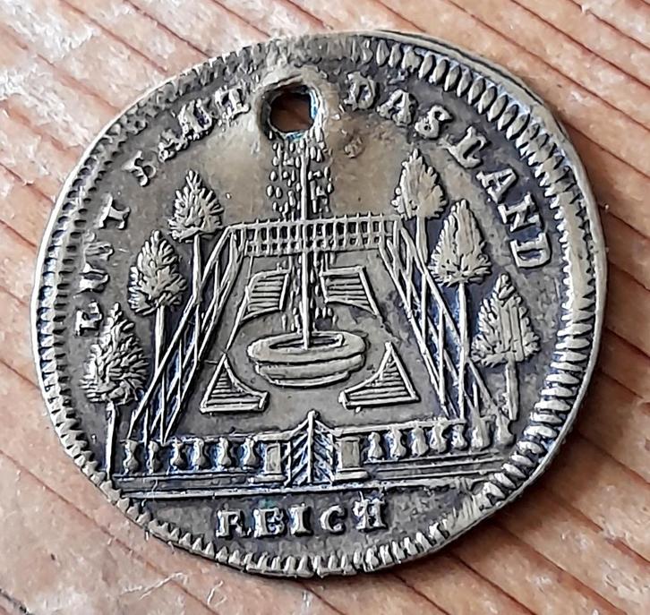 Neurenberger rekenpenning Louix XVI lust baut das land, Postzegels en Munten, Penningen en Medailles, Overige materialen, Buitenland