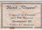 Suikerzakje Stadskanaal Hotel Dopper, Verzenden, Nederland