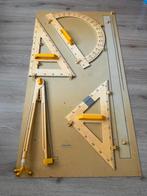 Wiskunde Geometrie Liniaal Kit Leren Tool (niet compleet), Ophalen, Gebruikt