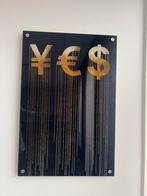 Leuk schilderij - 60x40 cm - Geld symbolen, Ophalen