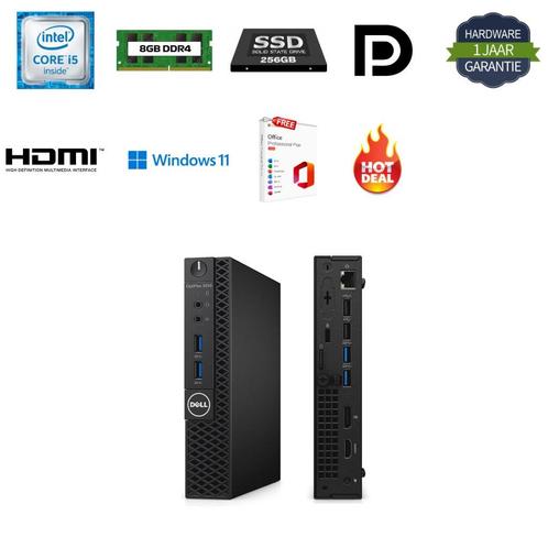 Dell Optiplex 3050 i5-7500T 3,3 Ghz 8GB 256GB SSD Office 24, Computers en Software, Desktop Pc's, Gebruikt, 3 tot 4 Ghz, SSD, 8 GB