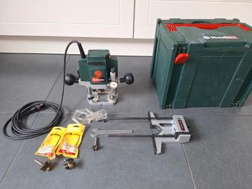 Bovenfrees Metabo OF E 1229 Signal met geleider in systainer beschikbaar voor biedingen