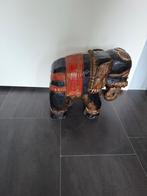 Houten olifant decoratie, Ophalen of Verzenden