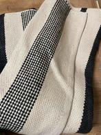 Vloerkleed strepen, zwart/naturel katoen, Zwart, 200 cm of meer, Ophalen of Verzenden, Zo goed als nieuw