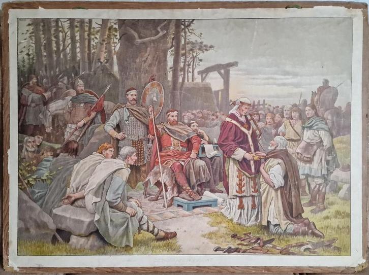 Sendgrafengericht. Zeit Karls des Grossen, Antiek en Kunst, Antiek | Schoolplaten, Ophalen