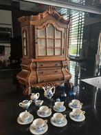 Miniatuur buikkastje handgemaakt (incl. Delfsblauw servies), Antiek en Kunst, Ophalen