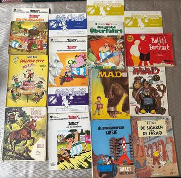 Stripboeken – 17 stuks – Asterix, Kuifje,  Tom Poes, MAD etc beschikbaar voor biedingen