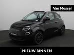 Fiat 500e La Prima 42 kWh Cabrio | ECC | Parkeersensoren V+A, Auto's, 12 maanden, Gebruikt, 4 stoelen, Zwart