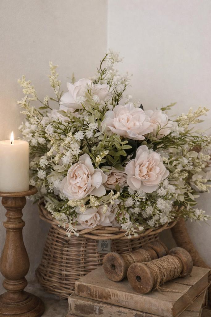 Kuntbloemen boeket - 8 takken, Huis en Inrichting, Woonaccessoires | Kunstplanten en Kunstbloemen, Nieuw, Verzenden