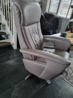 HUKLA relax fauteuil, leder, handmatig verstelbaar., Gebruikt, Ophalen