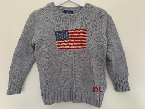 Polo Ralph Lauren, fijngebreide trui met Amerikaanse vlag, Kinderen en Baby's, Kinderkleding | Maat 110, Zo goed als nieuw, Jongen