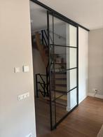 Stalen taatsdeur (schuif) 149 cm x 264 (incl rail), Doe-het-zelf en Verbouw, Deuren en Horren, Ophalen, Binnendeur, Zo goed als nieuw