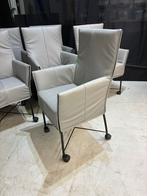 6 Montis Chaplin Stoelen - Zo Goed Als Nieuw, Huis en Inrichting, Ophalen, Leer, Zo goed als nieuw, Grijs