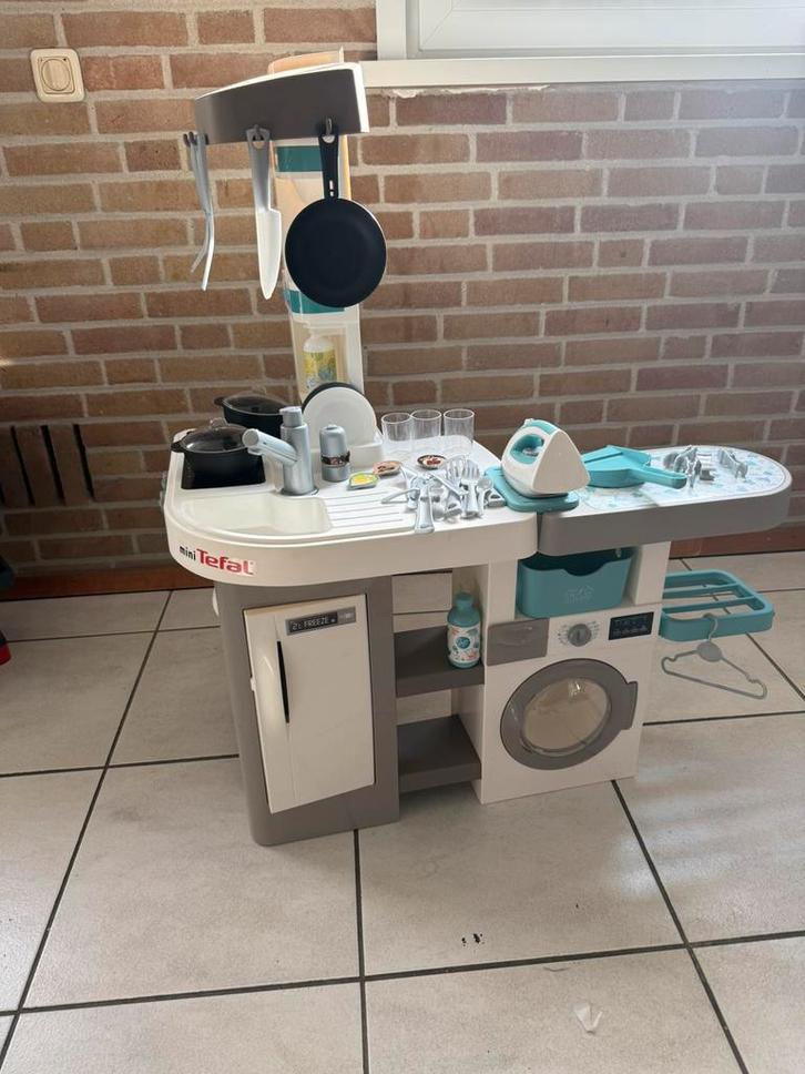 Smoby Tefal 2-in-1 clean keuken, Kinderen en Baby's, Speelgoed | Speelkeukens, Zo goed als nieuw, Speelkeuken, Kunststof, Ophalen