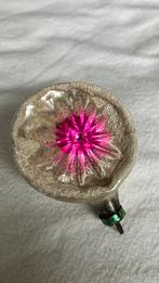 Vintage antieke kerstbal, deukbal roze, Diversen, Kerst, Ophalen of Verzenden, Zo goed als nieuw