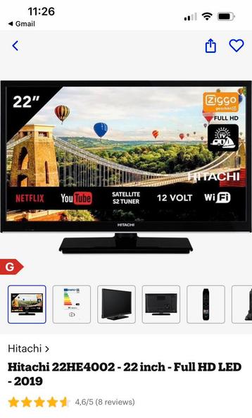 Hitachi full led 22 inch beschikbaar voor biedingen