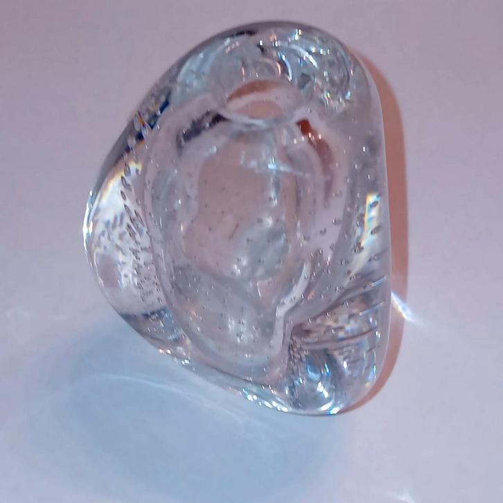 Te koop twee spijkerglazen vaasjes Leerdam., Antiek en Kunst, Antiek | Glas en Kristal, Ophalen of Verzenden