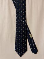 Hermès Zijden Stropdas, Ophalen of Verzenden, Zo goed als nieuw, Blauw, Met patroon