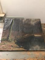 KUNST SCHILDERIJ DECLERQ DONKER BOS, Antiek en Kunst, Ophalen of Verzenden