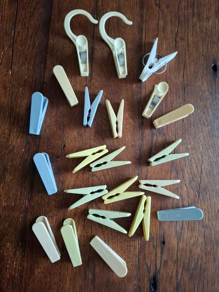 Wasknijpers vintage. Tiger. Pasteltinten. Samen voor 10.-., Ophalen of Verzenden