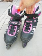 MOVE Rolschaatsen - Zwart/Roze - Kinderen maat 34-37, Ophalen, Gebruikt, Kinderen