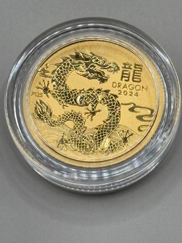 1/10 lunar 3 dragon 2024 3,11 gram goud - gouden munt beschikbaar voor biedingen