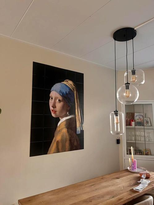 Meisje met de parel ixxi 140 x 100, Huis en Inrichting, Woonaccessoires | Schilderijen, Tekeningen en Foto's, Zo goed als nieuw