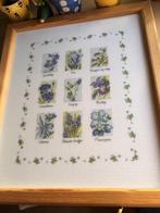 Marjolein Bastin “Bloemen “geborduurde portret in lijst., Hobby en Vrije tijd, Ophalen, Zo goed als nieuw, Handborduren, Overige typen