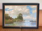 A.J. Temming - Zomerlandschap met koeien aan het water, Antiek en Kunst, Ophalen