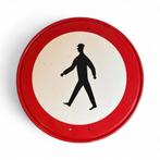 Origineel verkeersbord – Verboden voor voetgangers, Ophalen of Verzenden, Gebruikt