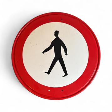 Origineel verkeersbord – Verboden voor voetgangers beschikbaar voor biedingen
