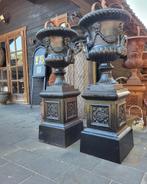 Gietijzeren tuinvazen tuinvaas bloempot bloembak op sokkel, Ophalen, Nieuw