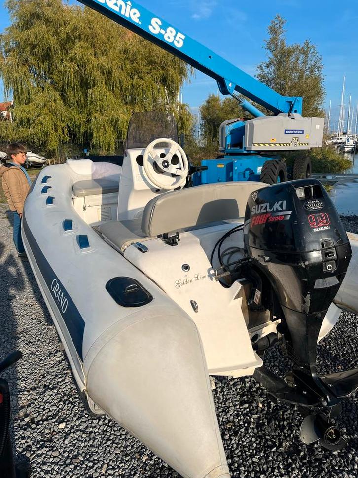 Grand Goldenline 340 met Suzuki DF15 (2009) + Trailer, Watersport en Boten, Accessoires en Onderhoud, Gebruikt, Ophalen of Verzenden