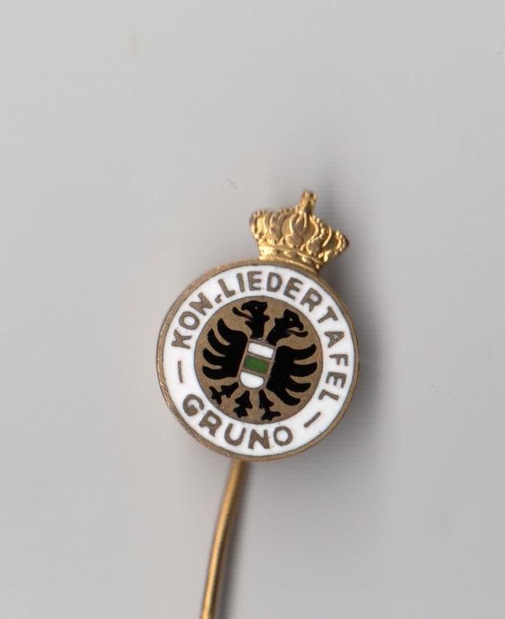 Groningen Gruno Kon Liedertafel emaille speldje, Verzamelen, Speldjes, Pins en Buttons, Gebruikt, Speldje of Pin, Overige onderwerpen
