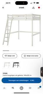 Hoogslaper ikea, Huis en Inrichting, Slaapkamer | Stapelbedden en Hoogslapers, Ophalen, Hoogslaper, 160 tot 180 cm, 140 cm