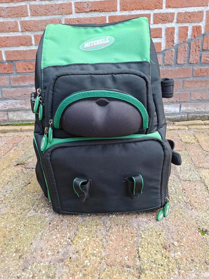 Mitchell Vistas Tas - Groen/Zwart, Watersport en Boten, Hengelsport | Algemeen, Zo goed als nieuw, Koffer of Tas, Ophalen of Verzenden