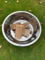 Vuurschaal, roestvrijstaal, licht, 20cm hoog, diameter 65cm, Tuin en Terras, Ophalen of Verzenden, Zo goed als nieuw