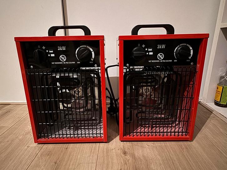 Handson werkplaats kachel 3000W 2 stuks, Doe-het-zelf en Verbouw, Verwarming en Radiatoren, Zo goed als nieuw, Kachel, 800 watt of meer