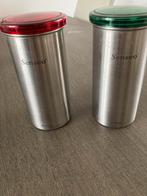 Senseo pads bewaarbussen Set - Rood & Groen, Ophalen of Verzenden, Gebruikt