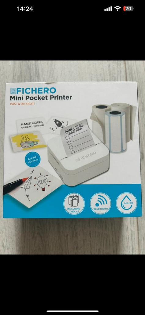 Fichero mini pocket printer, Computers en Software, Pocketprinters, Nieuw, Ophalen of Verzenden
