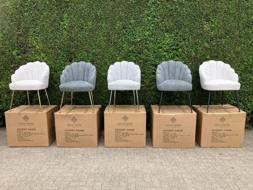 Schelp Eetkamerstoelen Nieuw div. Kleuren, Op=Op, Huis en Inrichting, Stoelen, Nieuw, Hout, Overige kleuren, Ophalen of Verzenden