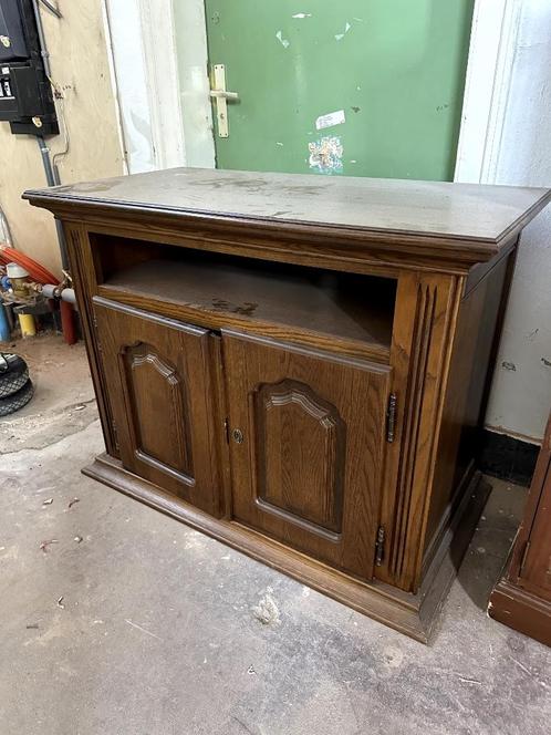 Houten onderkast / tv-meubel – Vintage look, Huis en Inrichting, Kasten | Televisiemeubels, Gebruikt, Minder dan 100 cm, 100 tot 150 cm