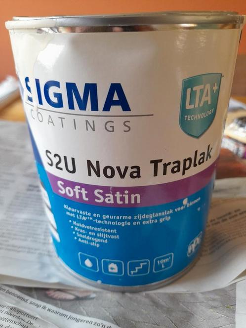 Sigma S2U Nova Traplak, halve liter, wit, Doe-het-zelf en Verbouw, Verf, Beits en Lak, Zo goed als nieuw, Verf, Minder dan 5 liter