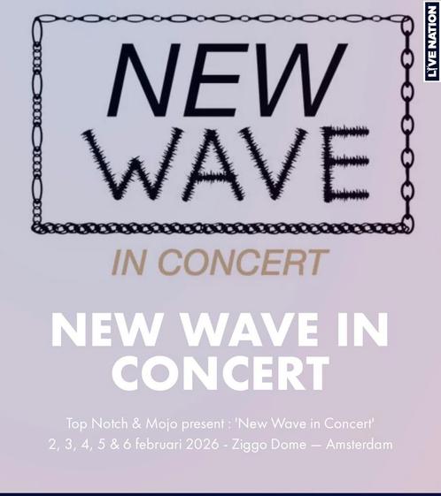 New Wave in Concert - 3+6 februari Amsterdam, Tickets en Kaartjes, Concerten | Pop, Twee personen, Februari