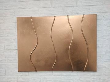 goud, 3D kunst, abstract, reliëf 