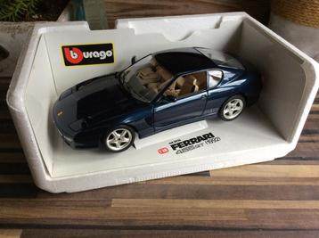 1:18 Bburago Ferrari 456GT blauw  beschikbaar voor biedingen