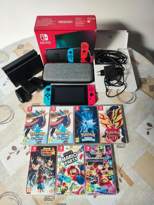 Nintendo Switch met games, Spelcomputers en Games, Spelcomputers | Nintendo Switch, Zo goed als nieuw, Switch 2019 Upgrade, Met games
